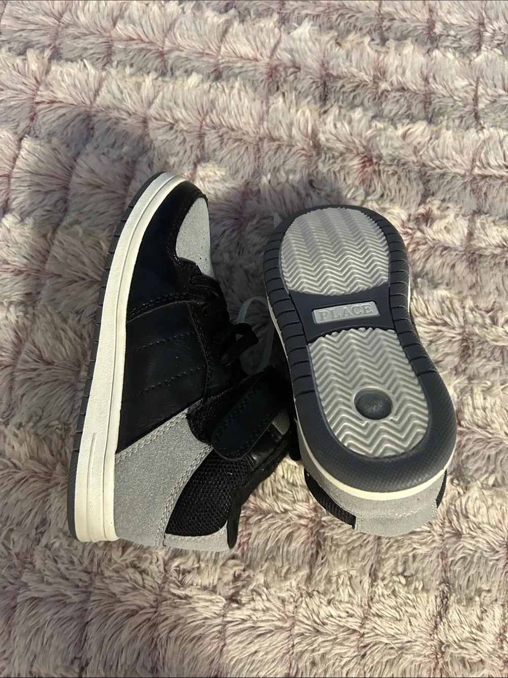 The Children's Place Black & Gray High-Top Sneakers size 11